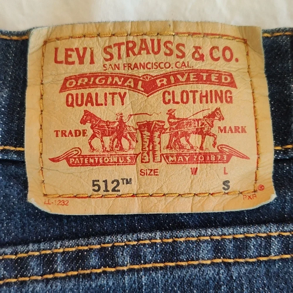 Levi's Classic Slim Tapered Stretch 512 Jeans Size 16S Dark Wash Casual Western - Picture 6 of 13